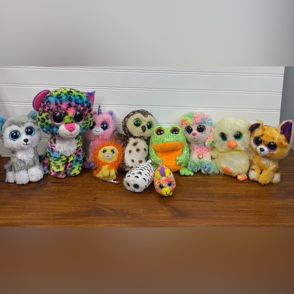 Ty Beanie Boos Bundle of 11 Plush Stuffed Animals GUC - Picture 1 of 15